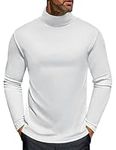 Ekouaer Men's Turtleneck Long Sleeve Shirts Turtle Neck Basic Lightweight Undershirt Thermal Casual Sweater