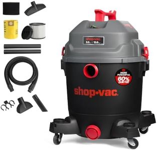 Shop-Vac 5430098 Ultra Quiet Wet/Dry Vacuum, 12 Gallon, 5.5 HP Powerful Suction & Heavy Duty for Jobsite, Garage, Workshop & Home