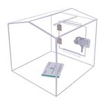 Rasper Transparent Acrylic Donation Box, Daan Patra, Drop Box, Ballot Box (Big Size 10x10x10 Inches, Hut Shape) With Lock Facility