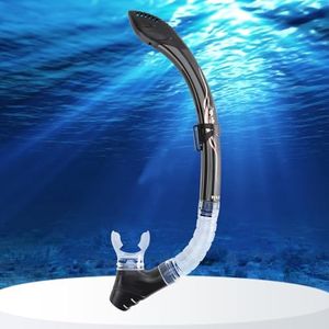 YUEX MER Snorkel for Scuba Diving, Snorkeling, Freediving and Snorkeling with semi-Dry top, Splash Guard System, Silicone Mouthpiece
