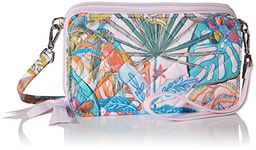 Vera Bradley Women's One Crossbody Purse with RFID Protection, Rain Forest Canopy-Recycled Cotton, Size