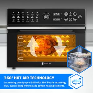 Bridge Pro 30L Air Fryer Oven – Large Capacity Countertop Cooker