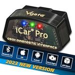 Vgate iCar Pro Bluetooth 4.0 OBD2 Code Reader OBDII Fault Diagnostic Tool Compatible Car Adapter Check Engine Light for iOS, iPhone, Android and Windows