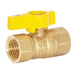 Eastman 60009 Gas Ball Valve, 1/2 inch FIP, Brass