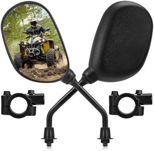 KEMIMOTO Universal Motorcycle Rear View Mirrors With 7/8" Handlebar Mount for ATV Motocycle Dirt Bike Cruiser Scooter Wheelchair Snowmobile Compatible With Polaris Honda Yamaha Suzuki Kymco Kawasaki