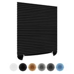 No Drill Blinds Non-woven Fabric Cut to Size Blackout Thermal Easy Fit Self Adhesive Stick On Blinds Pleated Temporary Shades Clip In Paper Blinds for Windows Patio Doors Kitchen Bathroom Bedroom