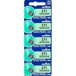 MICROUSB Compatible with Murata 371 SR920SW 1.55V Silver Oxide Watch Button Cell Battery (Pack of 5)