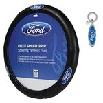 Plasticolor Ford Steering Auto Wheel Cover with Fancy Ford Logo Keychain