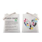 MYSOMY Cabin Crew Gift Cabin Crew Definition Tote Bag Flight Attendant Gift Aviation Graduation Gift Reusable Shopping Bag (cabin crew TB)