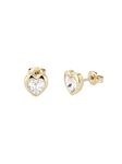 Ted Baker Han Crystal Heart Stud Earrings For Women (Gold/Crystal)