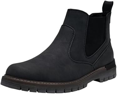 Jousen Mens Boots Retro Chelsea Boots Mens Casual Slip On Boots for Men(AMY8121A Black 15)