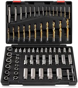 Kolvoii 67 PCS Screw Extractor Set & Bolt Extractor Set, Broken Screw Extractor Kit, Stripped Lug Nut Remover Set, Easy Out Bolt Extractor Kit for Rusted, Rounded, Frozen Damaged Nuts, Screws, Bolts