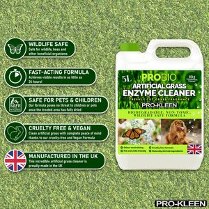 Pro-Kleen ProBio Artificial Grass Cleaner 5L – Probiotic, Pet Friendly, Fresh Cut Grass Scent