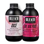 BLEACH LONDON Rose and The Big Pink Semi-Permanent Hair Colour Creams - Pastel Pink, Vegan, Cruelty Free, Temporary Dye 150 ml