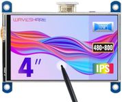 waveshare 4 inch HDMI LCD 800x480 Resolution IPS Display Resistive Touch Screen for Raspberry Pi 4B/3B+/3B/2B/B+/A+/Zero W,Support Raspbian/Ubuntu/Kali/Retropie