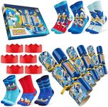 SONIC THE HEDGEHOG Christmas Crackers with Funny Socks Boys, Sonic Christmas Crackers Socks Funny - Small Gifts Christmas