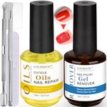 LOUINSTIC Gel Nail Polish Remover - Gel Polish Remover and Cuticle Oil for Nails, 3-5 Minutes Quick Gel Remover for Nails