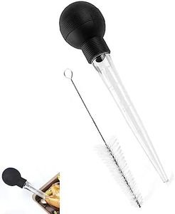 Turkey Baster Meat Syringe with Cleaning Brush, Premium Baster Tool for Cooking, Silicone Butter Baster Syringe, Dishwasher Safe, Flavor Meat Poultry, Beef, Chicken