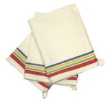 Aunt Martha's 18 x 28-Inch 100% Cotton Stitch Em Up Retro Stripe Towels, Pack of 3, Multi-Colour