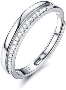 Adramata Anelli Donna Argento 925 Anello Fidanzamento Regolabili Anello di Promessa Fedi Nuziali Anelli Matrimonio Oro Rosa Anelli per Pollice Argento Anelli Donna Oro Gioielli da Donna Regali