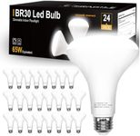 DAYBETTER BR30 led Light Bulb, 24 Pack Dimmable LED Bulbs 65W Equivalent, Daylight White 5000K Light Bulbs Indoor Flood Light for Bedroom Kitchen Living Areas Hallway, 800 Lumens, E26 Standard Base