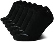 Calvin Klein Men’s Socks - No Show Low Cut Cushioned Athletic Socks (6 Pack), Black Classic, 7-12