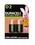 Duracell Rechargeable D Size Batteries, 2 Batteries