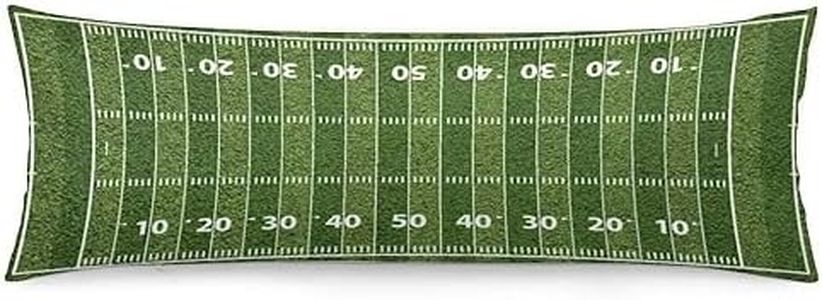 Football Field Body Pillow Cover Sports American Sports Green Lawn,Sport Theme Long Pillowcase with Zipper Farmhouse Soft Cushion Covers Decorative Bedding Pillow Cases for Couch,Home Gift 20"x54"