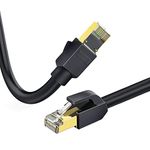 Kinsound Cat 8 Ethernet Cable 9.9 ft/3M, Internet Network LAN Patch Cords for Computer,Router,Modem,Gaming,PS3/PS4, Black