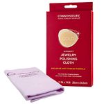 CONNOISSEURS Ultrasoft Gold or Silver Jewelry Polishing Cloth, Clean and Polish Jewelry While Removing Tarnish for a High Shine (Gold Polishing Cloth)