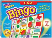 Trend Enterprises: U.S.A. Bingo Game, Exciting Way for Everyone to Learn, Play 8 Different Ways, Learn State Capitals, Nicknames & More, Great for Classrooms and at Home, 2 to 36 Players, for Ages 8+