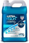 UltraVision Windshield Washer Fluid - Advanced Formula for Car Windshield Wiper Fluid Crystal-Clear Vision in Weather Conditions +32F - All Weather - Bug Remover - 1 Liquid Gallon