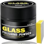 30g Glass Polishing Powder with Sponge,Glass Scratch Remover,Car Glass Oil Film Remover,Car Window Screen Cleaner,Windshield Wash Polish,Windscreen Polishing Compound,Auto Glass Cleaner for All Car