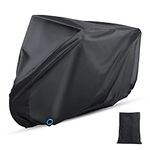 Hanmir Bike Cover, Waterproof Outdoor Bicycle Cover With Lock Hole For Mountain Road Bikes - Polyurethane, Black