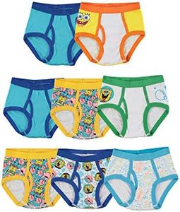 SpongeBob SquarePants Boys' Amazon Exclusive Underwear Multipacks with Patrick, Squidward and More in Sizes 4, 6, 8, 10 & 12, 7-Pack Athletic Boxer Brief_Movie