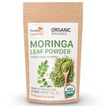 Moringa Powder Organic 8oz (227g) - Nutrient-Rich Superfood for Smoothies, Moringa Tea & Moringa Powder for Hair - The True Miracle Tree Packed with Minerals, Vitamins & Antioxidants; Raw from India