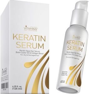 Vitamins Siero per Capelli alla Cheratina - Trattamento Idratante Anti-Crespo al Collagene con Biotina per Capelli Secchi, Crespi, Danneggiati Ondulati o Lisci