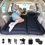 Car Bed Suv Air Mattress, Car Air Mattress with Home Power Adapter, Electric Air Pump, 2 Inflatable Pillows and 2 Footrests For Back Seat, Trunk Sleeping - Upgraded -Thickened Camping Air Mattress