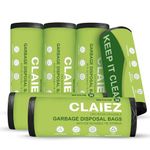 Claiez Garbage Bags for Dustbin For Dry & Wet Waste Dustbin Bag/Trash Bag- Medium 19 x 21 Inches | 30 piece per Roll (Pack of 6 (180 Bag) Black)