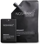 Noshinku Bergamot Pocket Hand Sanitizer Refill Kit: Refill Pouch + Sprayer Bundle | Organic Antibacterial Sanitizing Mist with Moisturizing Oils | FDA Registered | 70% Sugarcane Derived Alcohol