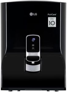 LG WW140NP 8L Stainless Steel Tank - RO+ Mineral Booster, Filter Change Indicator, Pre-Sediment Filter Free, Multi Stage Filtration, Digital Sterilizing Care (Black, Wall Mount)