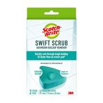 Scotch-Brite Swift Scrub, Bathroom Buildup, Shower and Bath Cleaner, Soap Scum Remover, 3X Faster Than an Eraser Pad, 2 Scrubbers, 2, Multi, 2 Count