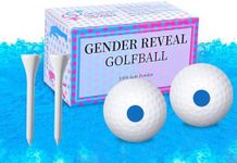 Gender Reveal Golf Balls Exploding Golf Ball-2Blue&2Wooden Tees per Pack-Girl or Boy Baby Reveal Ideas Party Supplies Exploding Powder Biodegradable Golf Balls Funny Idea