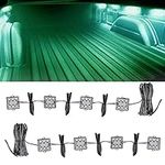 JinXiu 8PCS LED Truck Pickup Bed Light Kit, Universal 48 LEDs Truck Bed Cargo Lights LED Bed Rail Light Kit with Switch Waterproof for Pickup Truck, RV, SUV, Boats (Green)