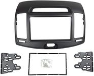 DKMUS Car Stereo Dash Radio Fascia Kit for 2006-2010 Hyundai Elantra (HD), Avante (HD) 2006-2010 Installation Trim Panel Frame Double Din (Black)