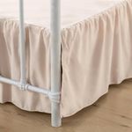 xuan dian Bed Skirt, Full Size Ruffled Bed Skirt with Split Corners, 14 Inch Drop Dust Ruffle Bed Skirt with Platform, Full -14 Inch, Cream