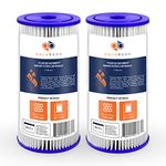 Aquaboon 1 Micron 10" Pleated Sediment Water Filter Replacement Cartridge | Whole House Sediment Filtration | Compatible with FM-10-1, ECP1, FM-10-1A, HDC3001, WPC1FF975, 2-Pack