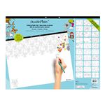 Blueline Doodle Plan Coloring Desk Pad, Multiplicity Design, 22 x 17 (A2917312P)