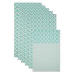 DII Non-Adhesive, Cut to Fit, Polyester, Aqua Lattice, 12x24