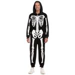 Spooktacular Creations Unisex Skeleton Family Matching Pajama Jumpsuit Men Halloween Dressup Party Role Play Party Cosplay XL